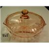 Image 1 : Coverd Footed PINK DEP GLASS Candy Dish