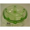Image 1 : VASELINE Green Dep Glass Footed Bowl