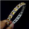 Image 3 : Natural  Yellow Citrine Red Ruby Bangle