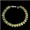 Image 1 : Natural  Top Rich Green Peridot 117 Carats Bracelet