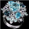 Image 1 : Natural SKY, SWISS & LONDON TOPAZ & BLUE SAPPHIRE Ring