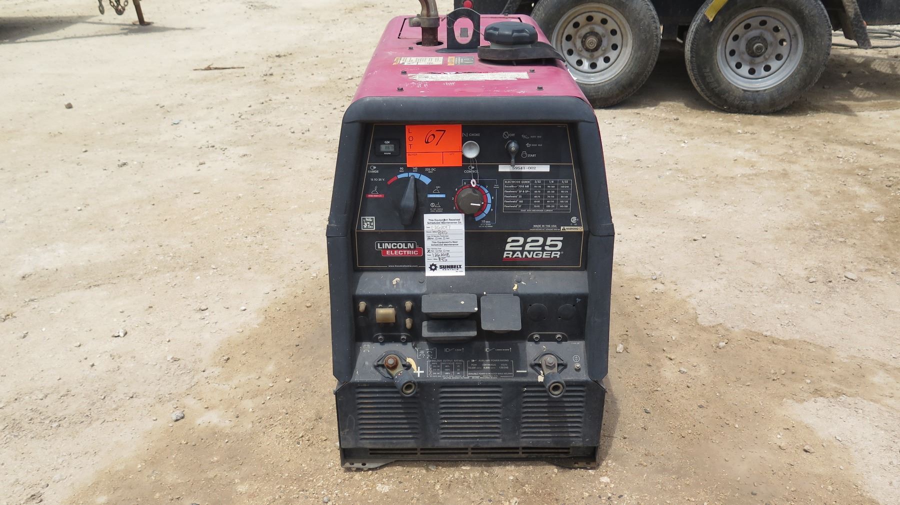 2014 LINCOLN RANGER 225 WELDER, 225 AMP, GAS