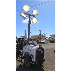 2012 ALLMAND NIGHT LIGHT 3657PRO212 LIGHT TOWER, 4000W, 7.5 KW GENERATOR W/KUBOTO MOTOR - 983 HRS