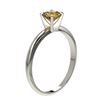 Image 4 : 0.75 CTW Certified Intense Yellow SI Diamond Solitaire Engagement Ring 10K White Gold - REF-85M5F - 