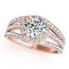 Image 2 : 1.15 CTW Certified VS/SI Diamond Solitaire 2Pc Wedding Set 14K Rose Gold - REF-152R8K - 32007