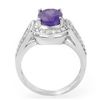 Image 2 : 3.50 CTW Tanzanite & Diamond Ring 14K White Gold - REF-91T3X - 14537