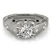 Image 1 : 0.97 CTW Certified VS/SI Diamond Solitaire Antique Ring 18K White Gold - REF-226M2F - 27264