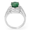 Image 2 : 2.50 CTW Emerald & Diamond Ring 14K White Gold - REF-85M5F - 14535