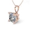 Image 2 : 0.50 CTW VS/SI Cushion Diamond Designer Necklace 14K White Gold - REF-85M8F - 38413
