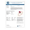 Image 2 : 0.51 CTW Ruby & Diamond Ring 18K Rose Gold - REF-27K3R - 12619