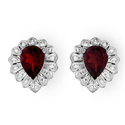 2.20 CTW Garnet Earrings 18K White Gold - REF-28N2Y - 13591