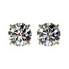 Image 1 : 1.57 CTW Certified H-SI/I Quality Diamond Solitaire Stud Earrings 10K Yellow Gold - REF-154X5T - 366