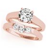 Image 1 : 1.27 CTW Certified VS/SI Diamond 2Pc Set Solitaire Wedding 14K Rose Gold - REF-295Y4N - 32112