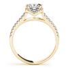 Image 5 : 2.05 CTW Certified VS/SI Princess Diamond Solitaire Halo Ring 18K Yellow Gold - REF-661X4T - 27110