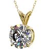 Image 2 : 2.03 CTW Certified H-SI/I Quality Diamond Solitaire Necklace 10K Yellow Gold - REF-567T3X - 36810
