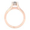 Image 4 : 1.7 CTW Cushion VS/SI Diamond Solitaire Micro Pave Ring 18K Rose Gold - REF-472F8M - 37164