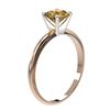 Image 4 : 1.01 CTW Certified Intense Yellow SI Diamond Solitaire Engagement Ring 10K Rose Gold - REF-136W4H - 