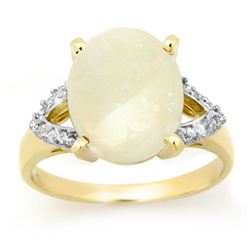 2.55 CTW Opal & Diamond Ring 10K Yellow Gold - REF-51F3M - 13362