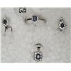 Image 1 : STERLING SILVER EARRINGS, RING & PENDANT SET