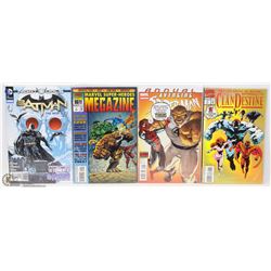 LOT OF 4 NEW IN PLASTIC #1'S  COMIC BOOKS INCL