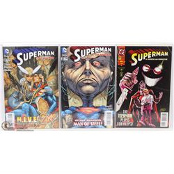 LOT OF 3 SUPERMAN NEW IN PLASTIC COLLECTOR