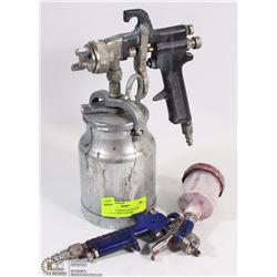 10) PAIR OF SPRAY GUNS (ONE FINISHING ONE LARGER)