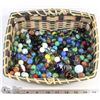 Image 1 : BASKET OF VINTAGE MARBLES