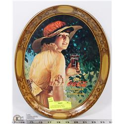 1) VINTAGE OVAL ENJOY COCA-COLA METAL TRAY