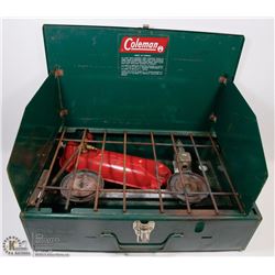 27) VINTAGE GAS COLEMAN STOVE MODEL 421-6
