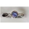 Image 1 : 10KT WHITE GOLD TANZANITE & DIAMOND RING