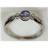Image 2 : 10KT WHITE GOLD TANZANITE & DIAMOND RING