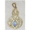 Image 2 : 14KT YELLOW GOLD SAPPHIRE PENDANT