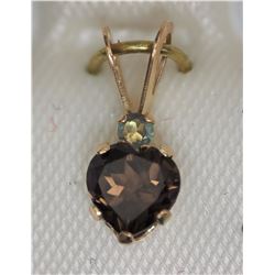 10KT YELLOW GOLD HEART SHAPED PENDANT