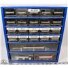 Image 1 : 39) METAL NUT AND BOLT BIN CHALK FULL 12" X 13"