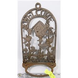 52) CAST IRON WELCOME FLOWER PLANTER
