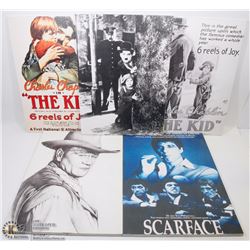 47) 5 WALL PLAQUES CHARLIE CHAPLIN