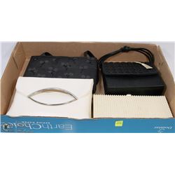 FLAT OF VINTAGE HANDBAGS