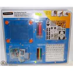 NEW FISKARS EASY STAMP PRESS KIT