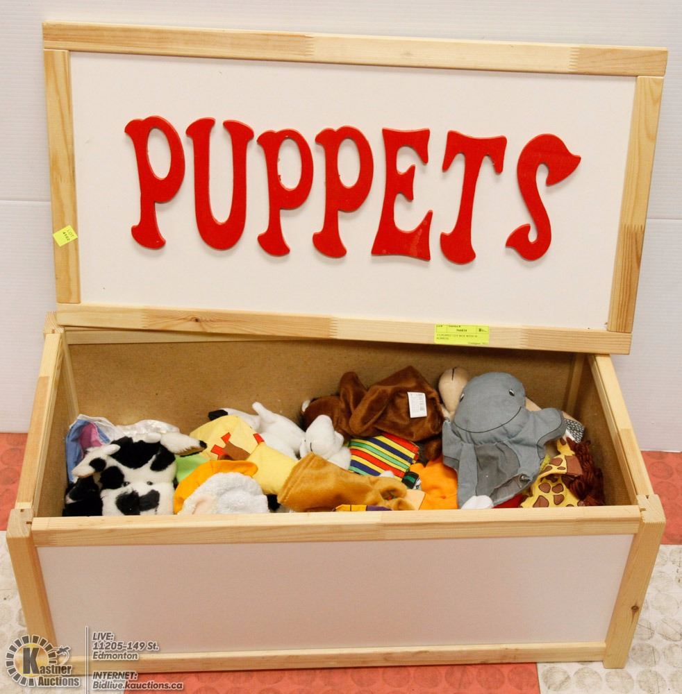 Puppet S Box 17) PUPPET TOY BOX WITH 50 PUPPETS