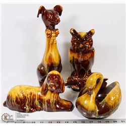 SET OF 4 YELLOW MOUNTAIN POTTERY BMP