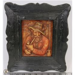 VINTAGE BEESWAX ART WALL PICTURE