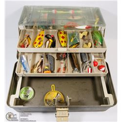 LARGE FISHING BOX COMES W/ LURES AND FISHING