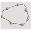 Image 2 : 10KT YELLOW GOLD FRESHWATER PEARL BRACELET
