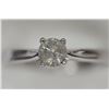 Image 1 : 10KT WHITE GOLD SOLITAIRE DIAMOND RING
