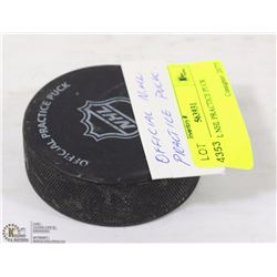 OFFICIAL NHL PRACTICE PUCK