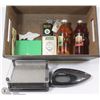 Image 1 : BROWN LEATHER BOX W/UNIQUE ITEMS INCL.