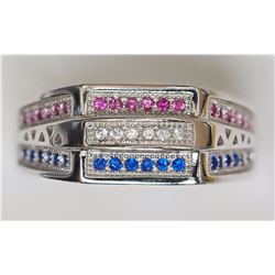 STERLING SILVER CUBIC ZIRCONIA RING