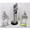 Image 1 : 2 CANDLE HOLDERS & 1 STATUE