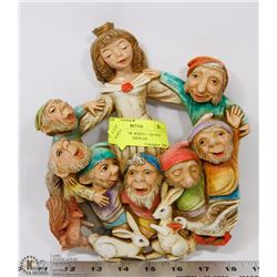VINTAGE SNOW WHITE + SEVEN DWARFS WALL DISPLAY