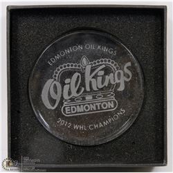 EDMONTON OIL KINGS 2012 WHL CHAMPS SPECIAL PUCK